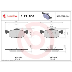 BREMBO P 24 056 Brzdové platničky predné pre Escape Tribute Maverick