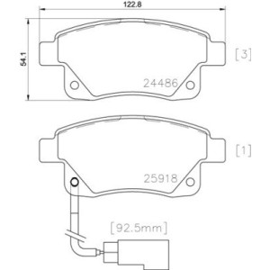 BREMBO P 24 066 Brzdové platničky zadné pre Ford Transit