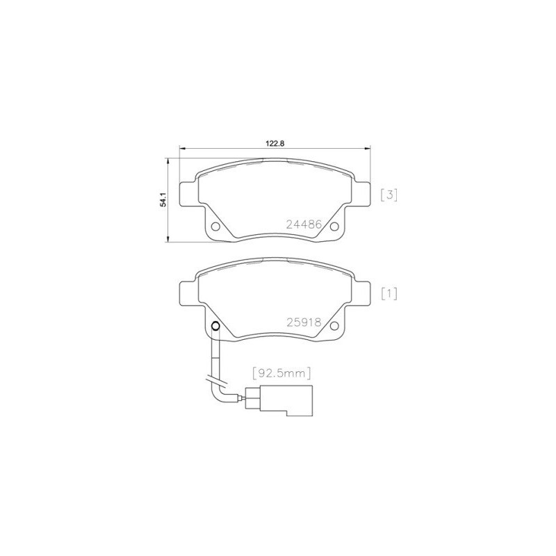 BREMBO P 24 066 Klocki hamulcowe tył dla Ford Transit