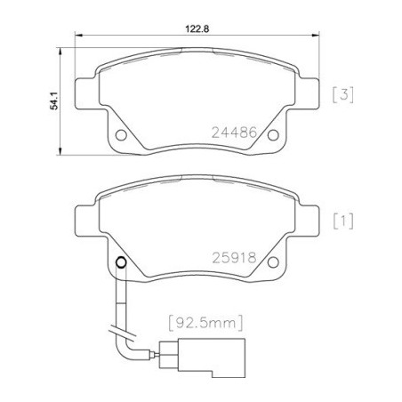 BREMBO P 24 066 Pastiglie freno posteriore per Ford Transit
