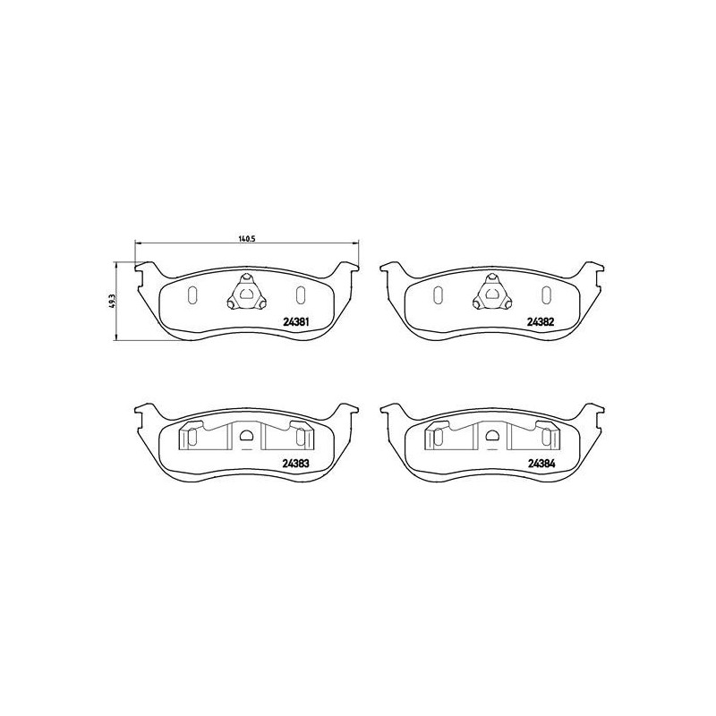 BREMBO P 24 068 Bremsbeläge Hinten für Ford Explorer Escape