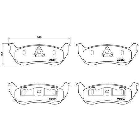 BREMBO P 24 068 Bremsbeläge Hinten für Ford Explorer Escape