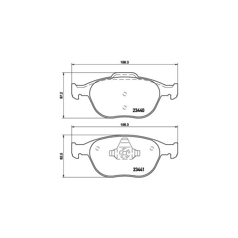 BREMBO P 24 071 Brzdové destičky přední pro Ford Fiesta