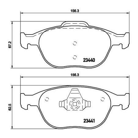 BREMBO P 24 071 Klocki hamulcowe przód dla Ford Fiesta