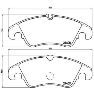 BREMBO P 24 074 Pastiglie freno anteriore per Ford Focus