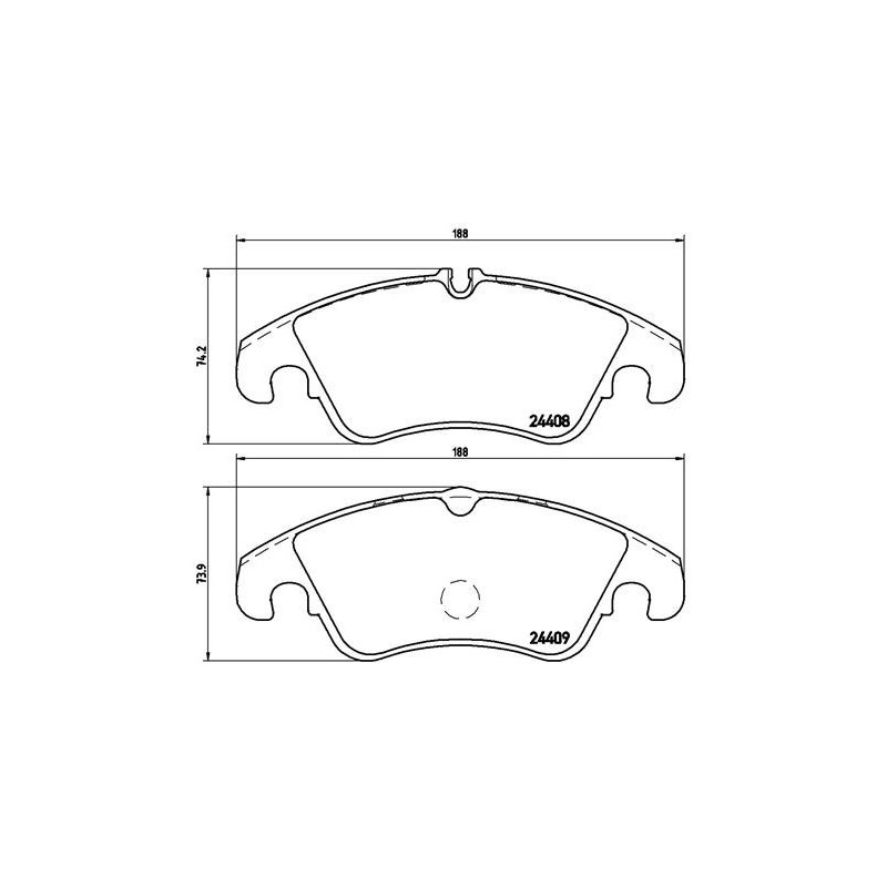 BREMBO P 24 074 Brzdové platničky predné pre Ford Focus