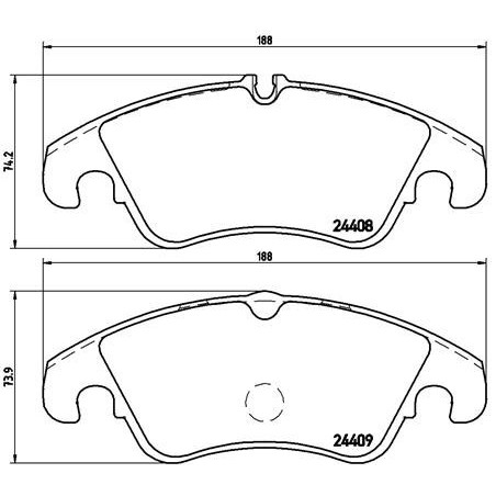 BREMBO P 24 074 Klocki hamulcowe przód dla Ford Focus