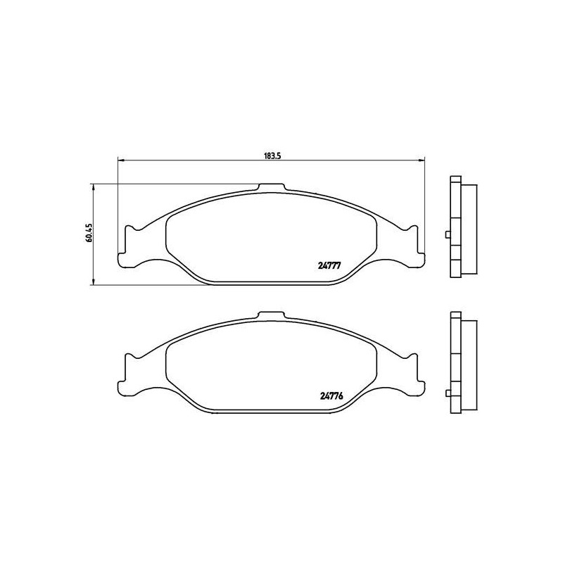 BREMBO P 24 082 Brzdové platničky predné pre Ford Mustang