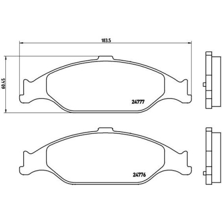 BREMBO P 24 082 Plaquettes de frein avant pour Ford Mustang