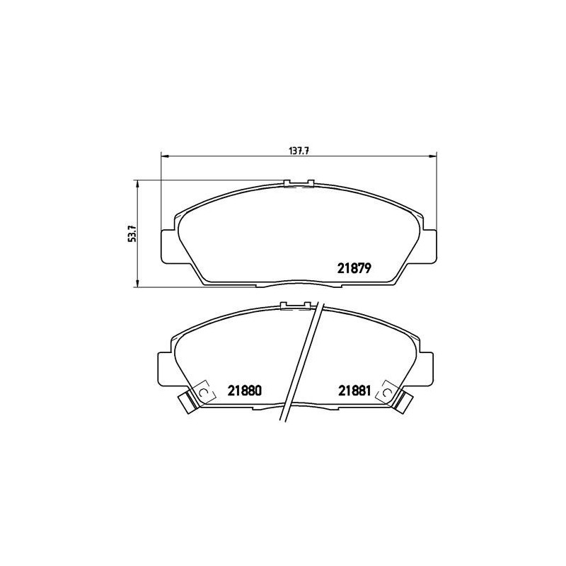 BREMBO P 28 021 Brzdové platničky predné pre Accord 600 Prelude