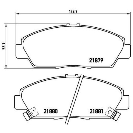 BREMBO P 28 021 Brake Pads Set Front for Accord 600 Prelude