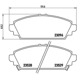 BREMBO P 28 031 Pastillas de freno delantero para Honda Accord Civic