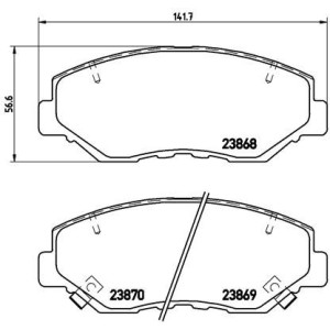 BREMBO P 28 035 Plaquettes de frein avant pour Civic Accord CR-V Element Pilot Stepwgn