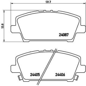 BREMBO P 28 037 Pastiglie freno anteriore per Honda Civic
