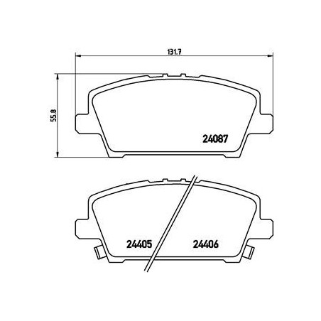 BREMBO P 28 037 Brzdové destičky přední pro Honda Civic