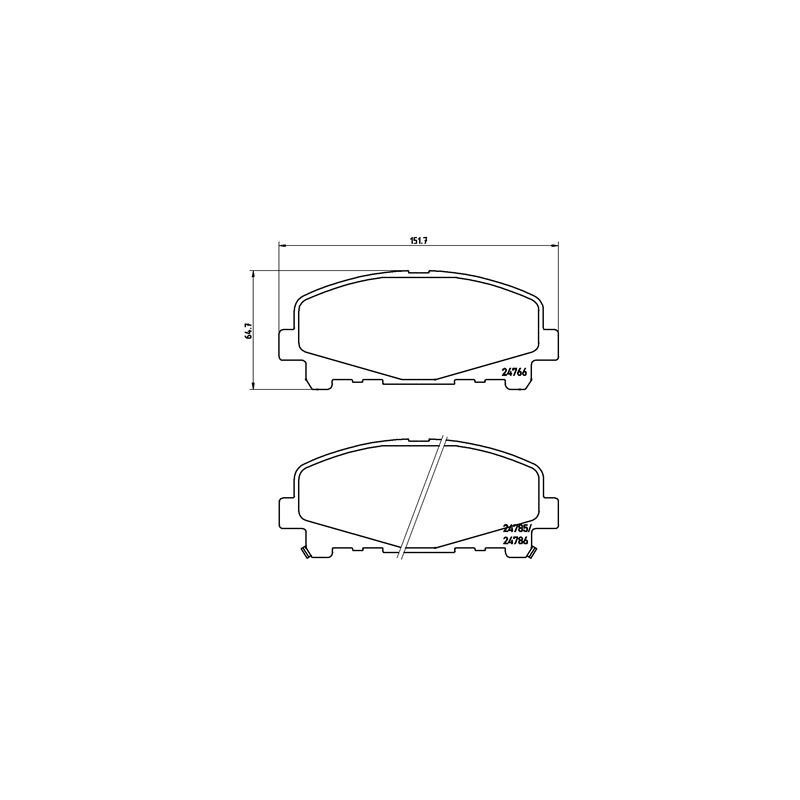 BREMBO P 28 043 Pastiglie freno anteriore per Honda Accord