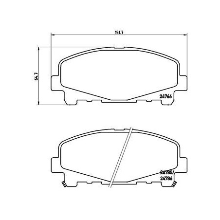 BREMBO P 28 043 Pastiglie freno anteriore per Honda Accord