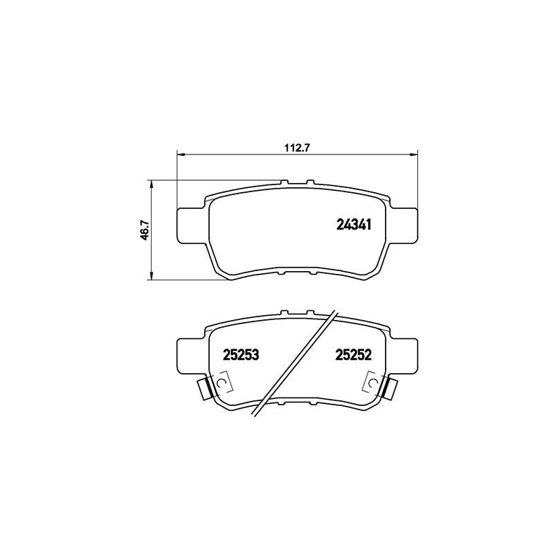 BREMBO P 28 062 Brake Pads Set Rear for Honda Odyssey