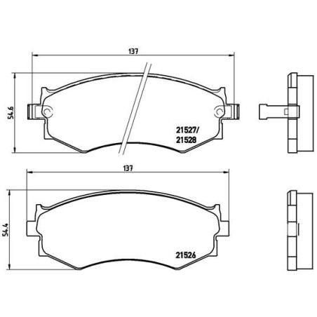 BREMBO P 30 002 Brake Pads Set Front for Prairie Primera Almera 200 Sentra 240SX