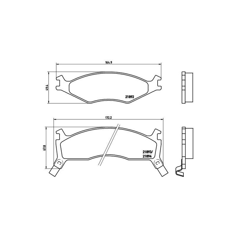 BREMBO P 30 006 Brzdové platničky predné pre Kia Sportage