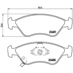 BREMBO P 30 007 Brake Pads Set Front for Kia Clarus