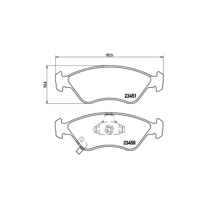 BREMBO P 30 007 Brzdové platničky predné pre Kia Clarus