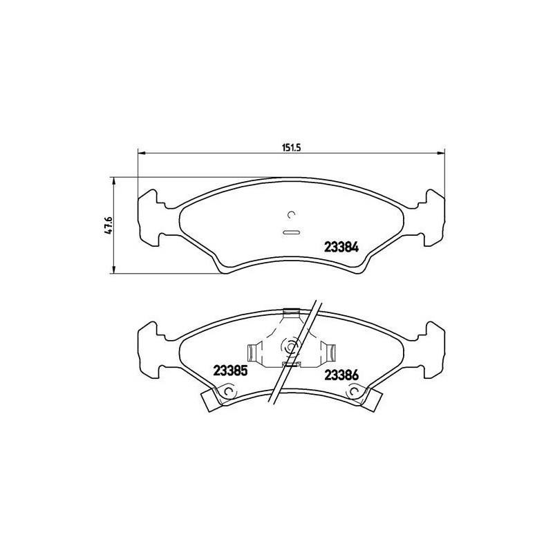 BREMBO P 30 009 Pastiglie freno anteriore per Kia SEPHIA Shuma