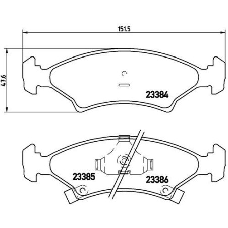 BREMBO P 30 009 Pastiglie freno anteriore per Kia SEPHIA Shuma