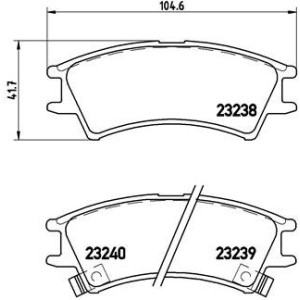 BREMBO P 30 011 Brzdové platničky predné pre Hyundai Atos
