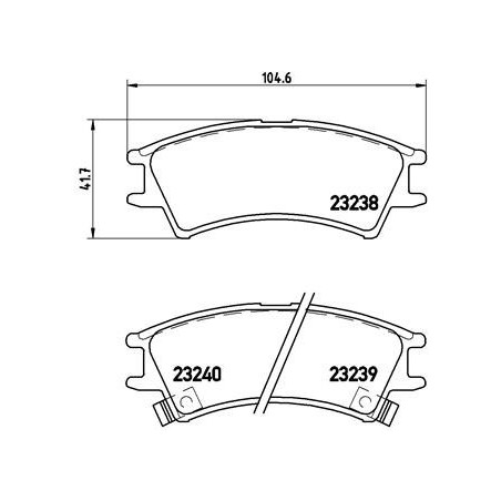 BREMBO P 30 011 Brake Pads Set Front for Hyundai Atos