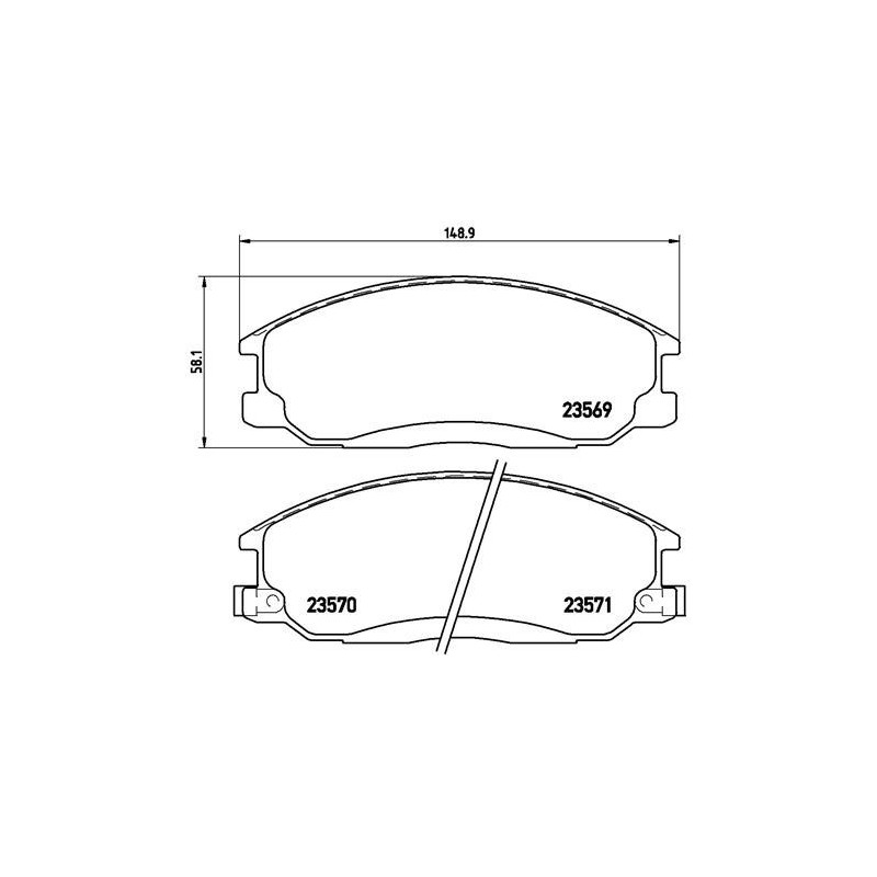 BREMBO P 30 013 Pastillas de freno delantero para H-1 Rexton Actyon Santa Fe Kyron Trajet XG