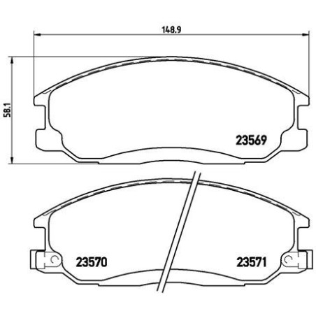 BREMBO P 30 013 Pastillas de freno delantero para H-1 Rexton Actyon Santa Fe Kyron Trajet XG