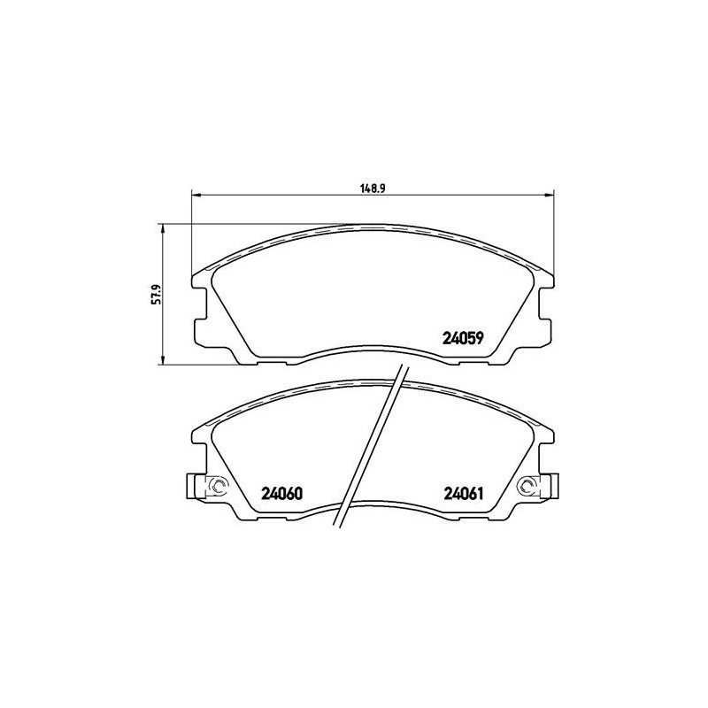 BREMBO P 30 017 Brake Pads Set Front for Hyundai Terracan