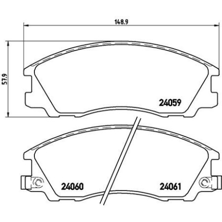 BREMBO P 30 017 Plaquettes de frein avant pour Hyundai Terracan