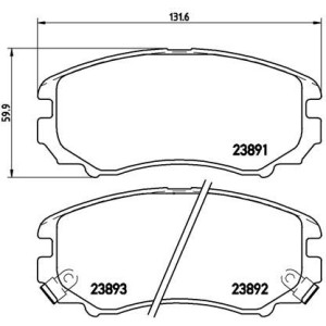BREMBO P 30 018 Pastillas de freno delantero para Elantra Tucson Soul Sonata Sportage Venga Coupe