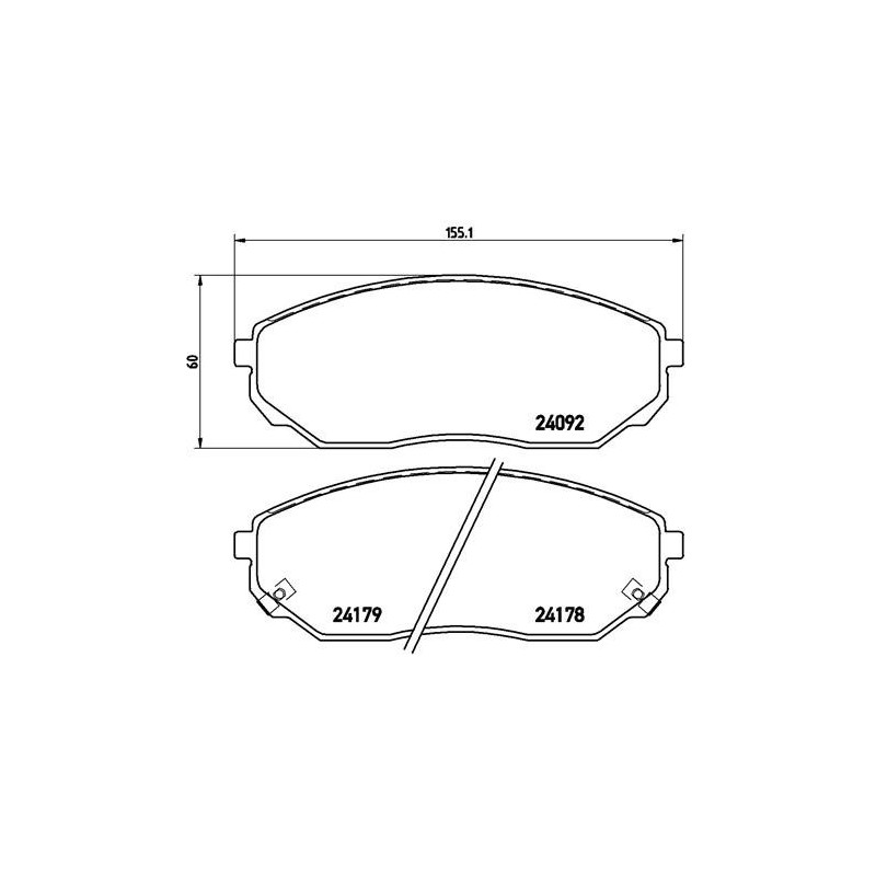 BREMBO P 30 019 Brake Pads Set Front for Kia Sorento