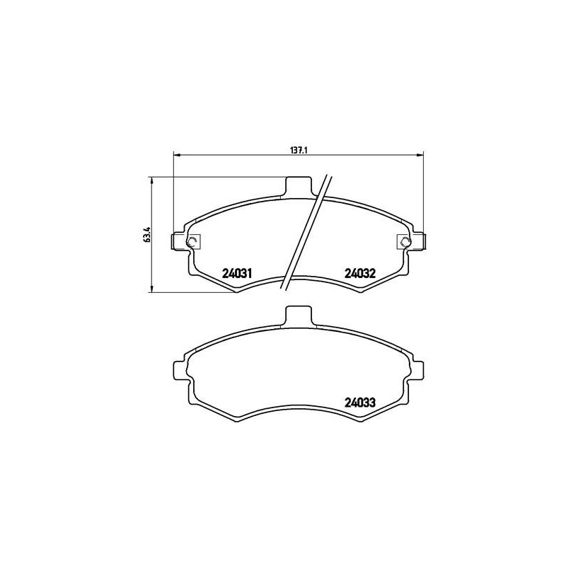 BREMBO P 30 020 Pastiglie freno anteriore per Elantra Cerato Matrix