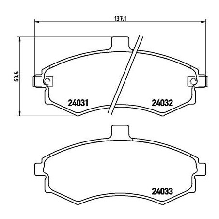 BREMBO P 30 020 Pastiglie freno anteriore per Elantra Cerato Matrix