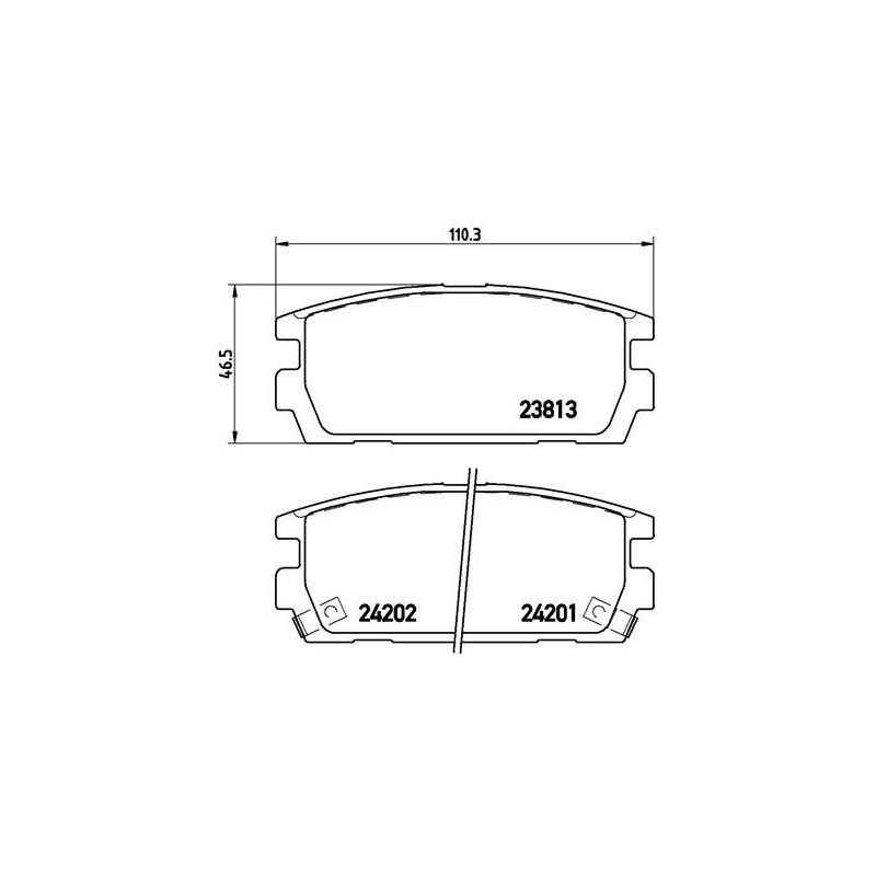 BREMBO P 30 021 Pastillas de freno trasero para Hyundai Terracan