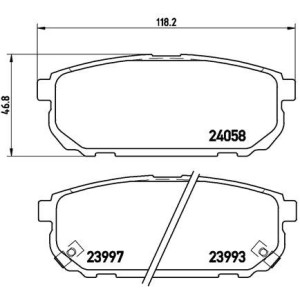 BREMBO P 30 023 Plaquettes de frein arrière pour Kia Sorento
