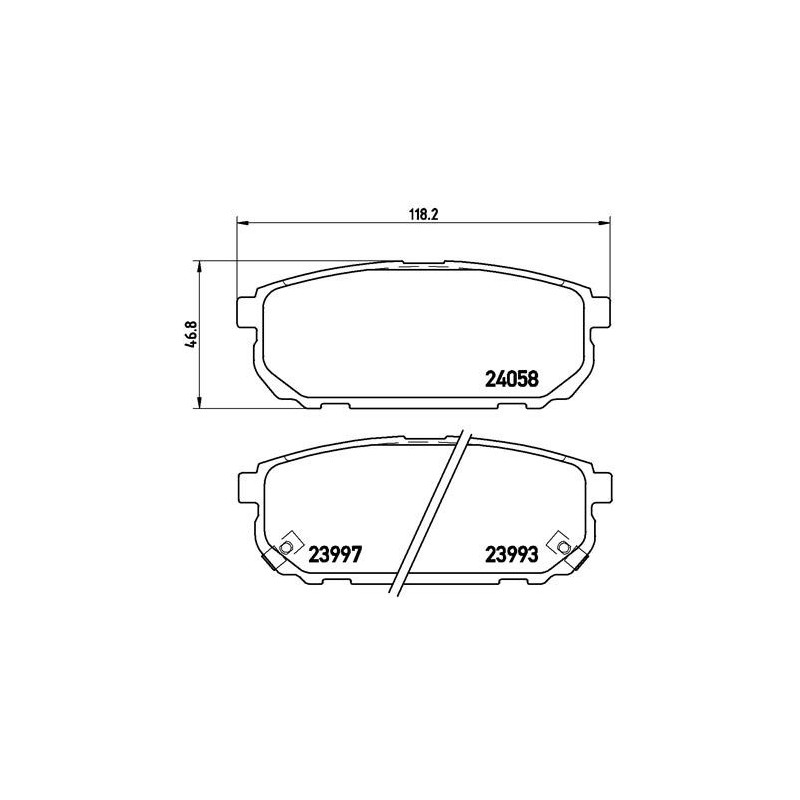 BREMBO P 30 023 Klocki hamulcowe tył dla Kia Sorento
