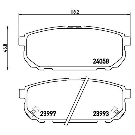 BREMBO P 30 023 Brzdové destičky zadní pro Kia Sorento