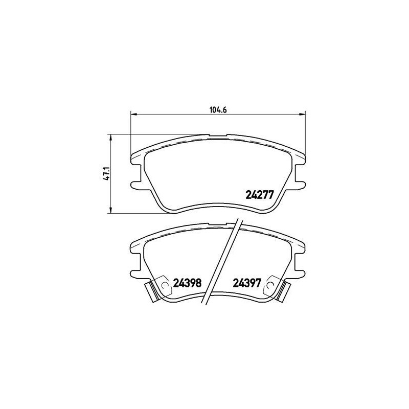 BREMBO P 30 027 Klocki hamulcowe przód dla Hyundai Atos