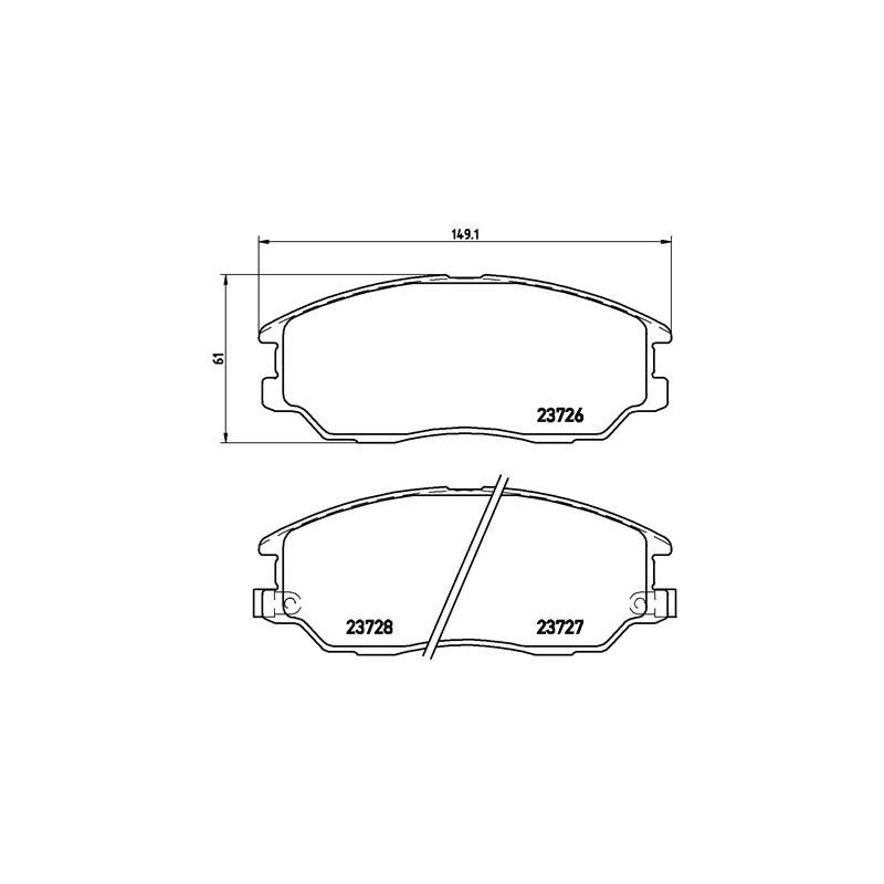 BREMBO P 30 028 Plaquettes de frein avant pour Rodius Terracan Opirus Stavic Equus XG