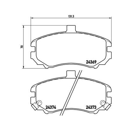 BREMBO P 30 029 Klocki hamulcowe przód dla Hyundai Elantra