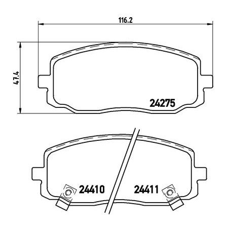 BREMBO P 30 032 Brake Pads Set Front for i10 Picanto