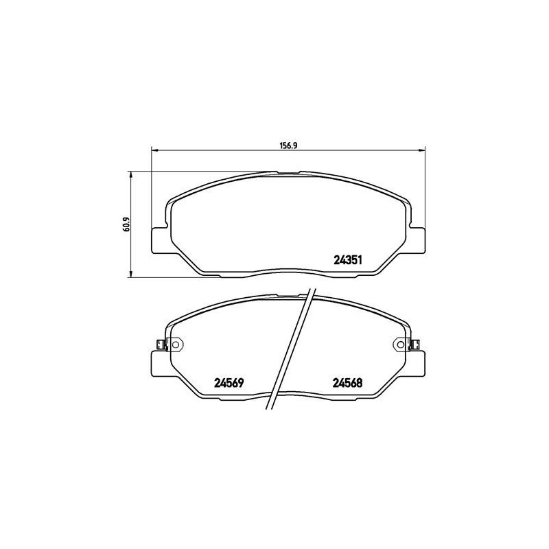 BREMBO P 30 036 Pastiglie freno anteriore per Santa Fe Korando Sorento Grand Santa Fe Actyon Mohave