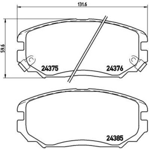 BREMBO P 30 038 Pastiglie freno anteriore per Sonata Grandeur Opirus