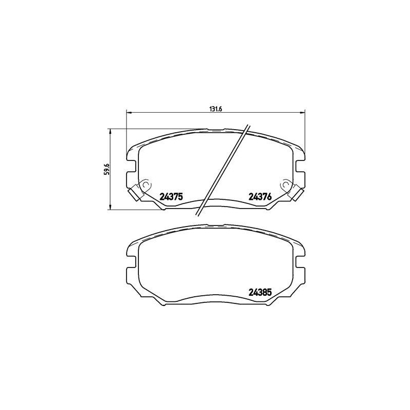 BREMBO P 30 038 Brake Pads Set Front for Sonata Grandeur Opirus