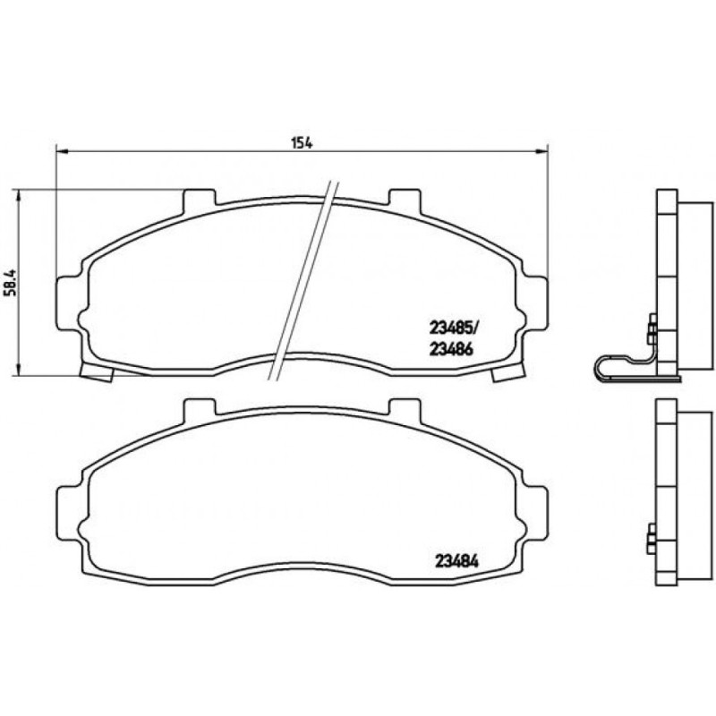 BREMBO P 30 044 Brzdové platničky predné pre Kia Pregio